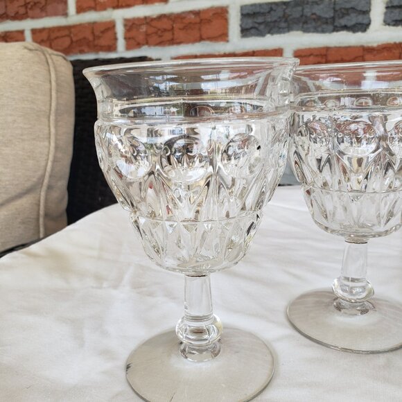 Vintage 1930's Paden City Chavalier Clear Goblet - Set of 4 - Picture 2 of 10